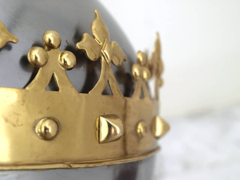 King s Great Helm with Crown- 1 6mm Steel