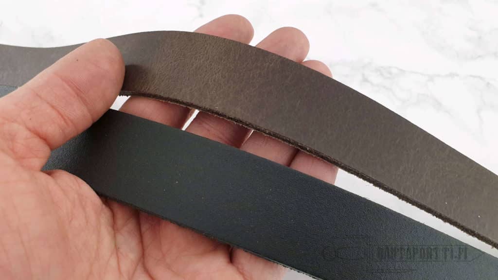 Leather Strap Matt Black 3mm Leather Craft 50" long belt making Any width 
