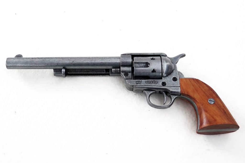 Wooden Handle Colt Peacemaker with 7.5 Barrel, USA 1873 - Irongate Armory