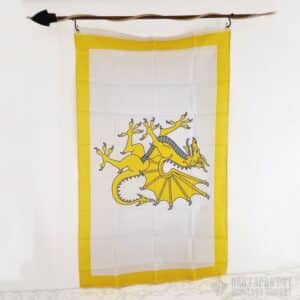 Golden Welsh Dragon Flag