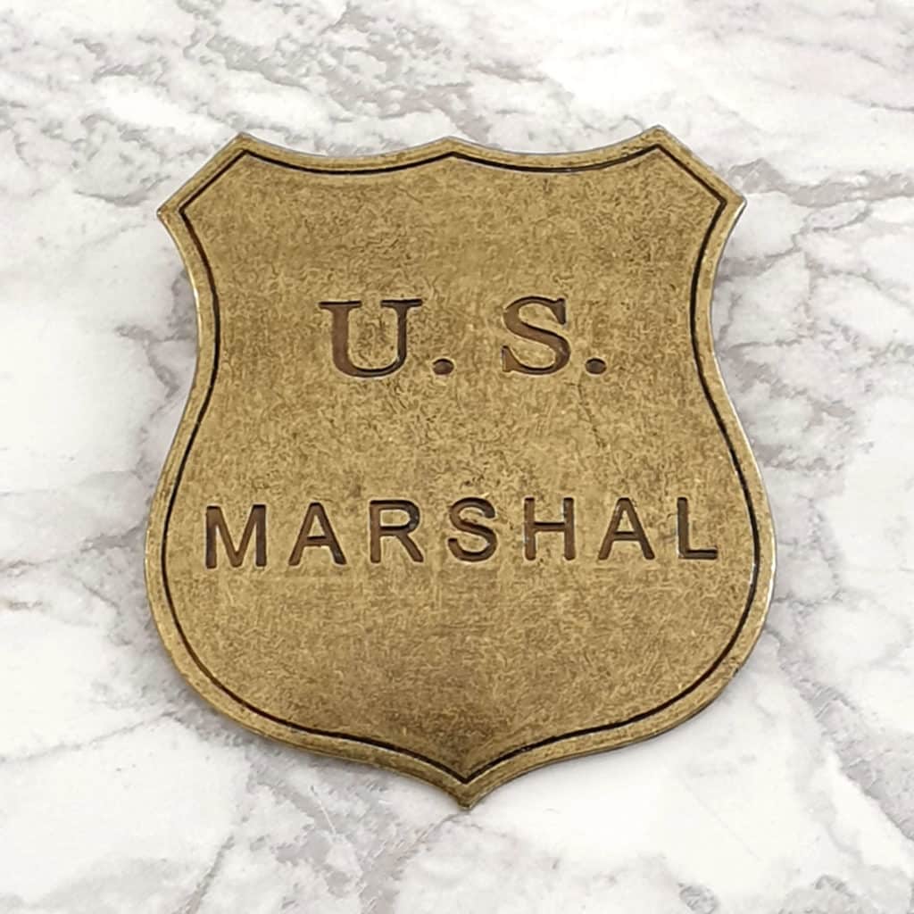 U.S Quality Metal Reproduction Marshall Gold Sheriff Badge  Shield