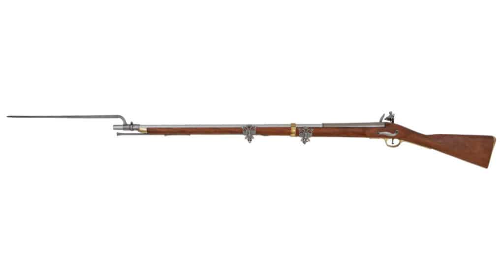 Revolutionary War Rifle With Bayonet