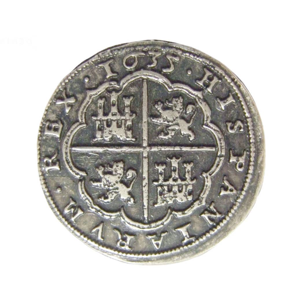 Sterling Silver Replica Spanish Coin Pendant - Charles Albert Inc