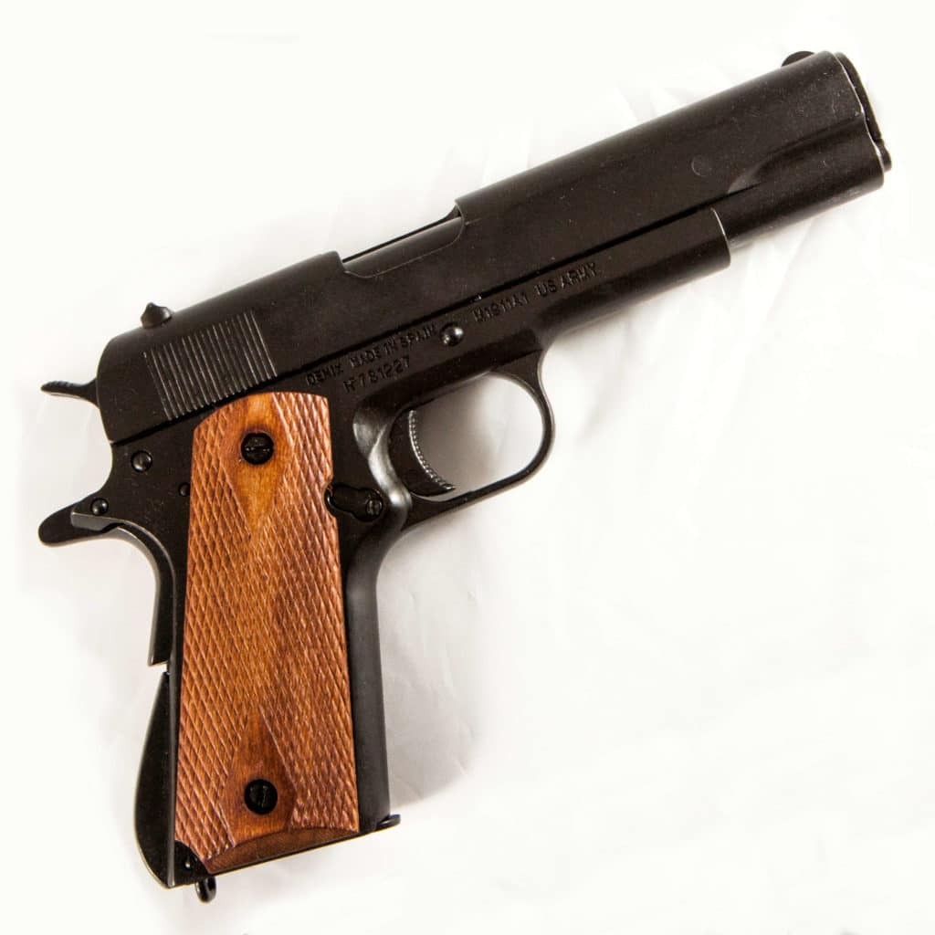 Black Colt M1911A1 with Wooden Handle, USA 1911 - Irongate Armory