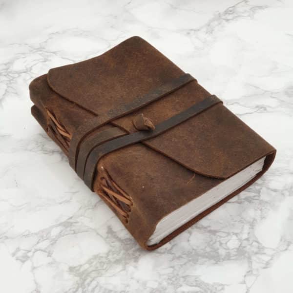 Smallish Leather Bound Travel Journal Irongate Armory