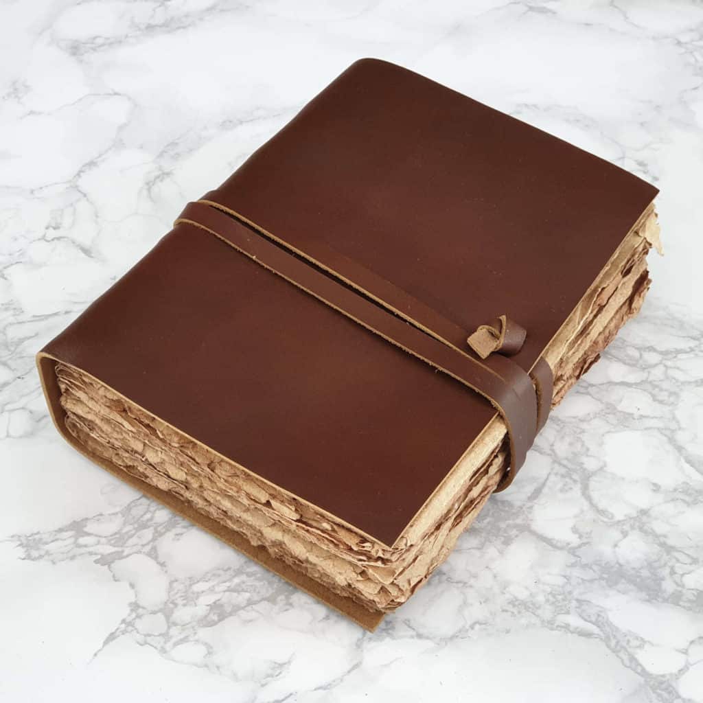 Large Leather Bound Notebook With, Leather Bound Recipe Book