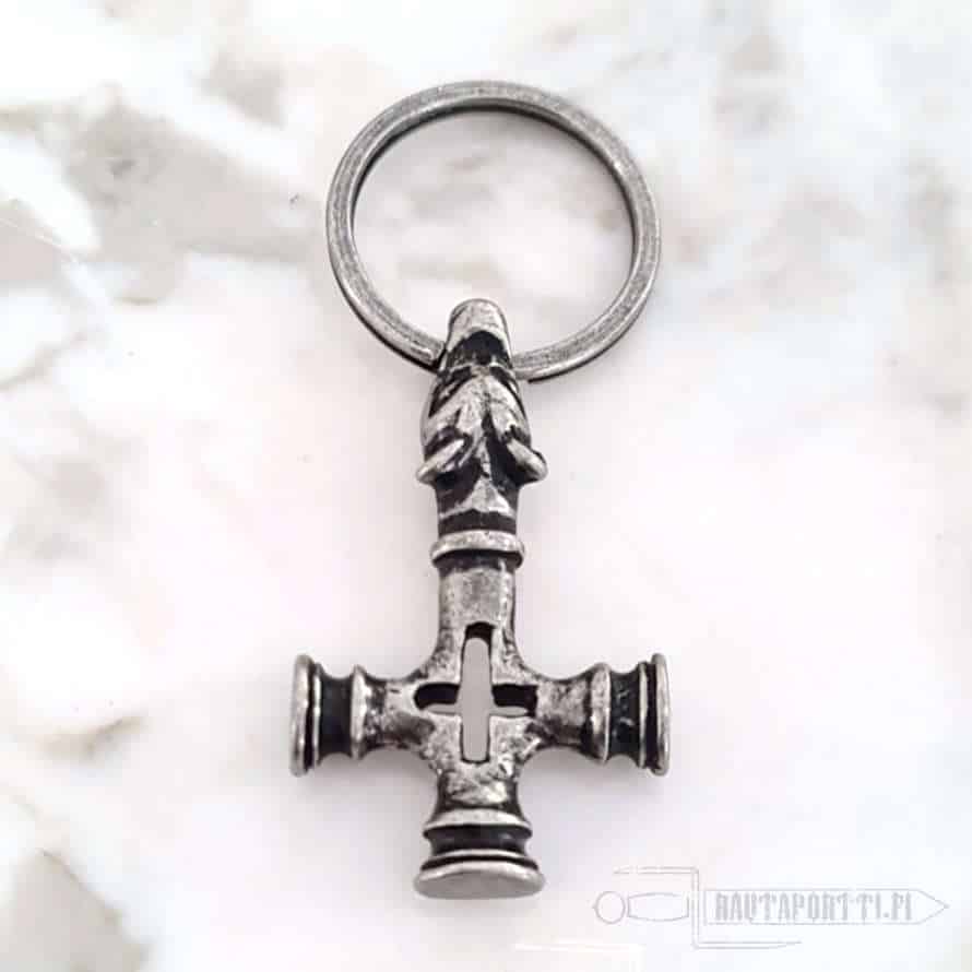 Cross Keychain, Gothic Style Cross Religious Keychain