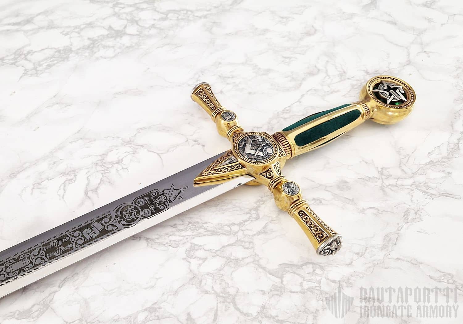 Masonic Sword with etched blade - Irongate Armory