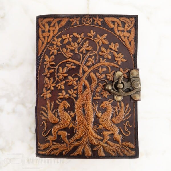 Griffins & Tree Notebook With Antique Paper