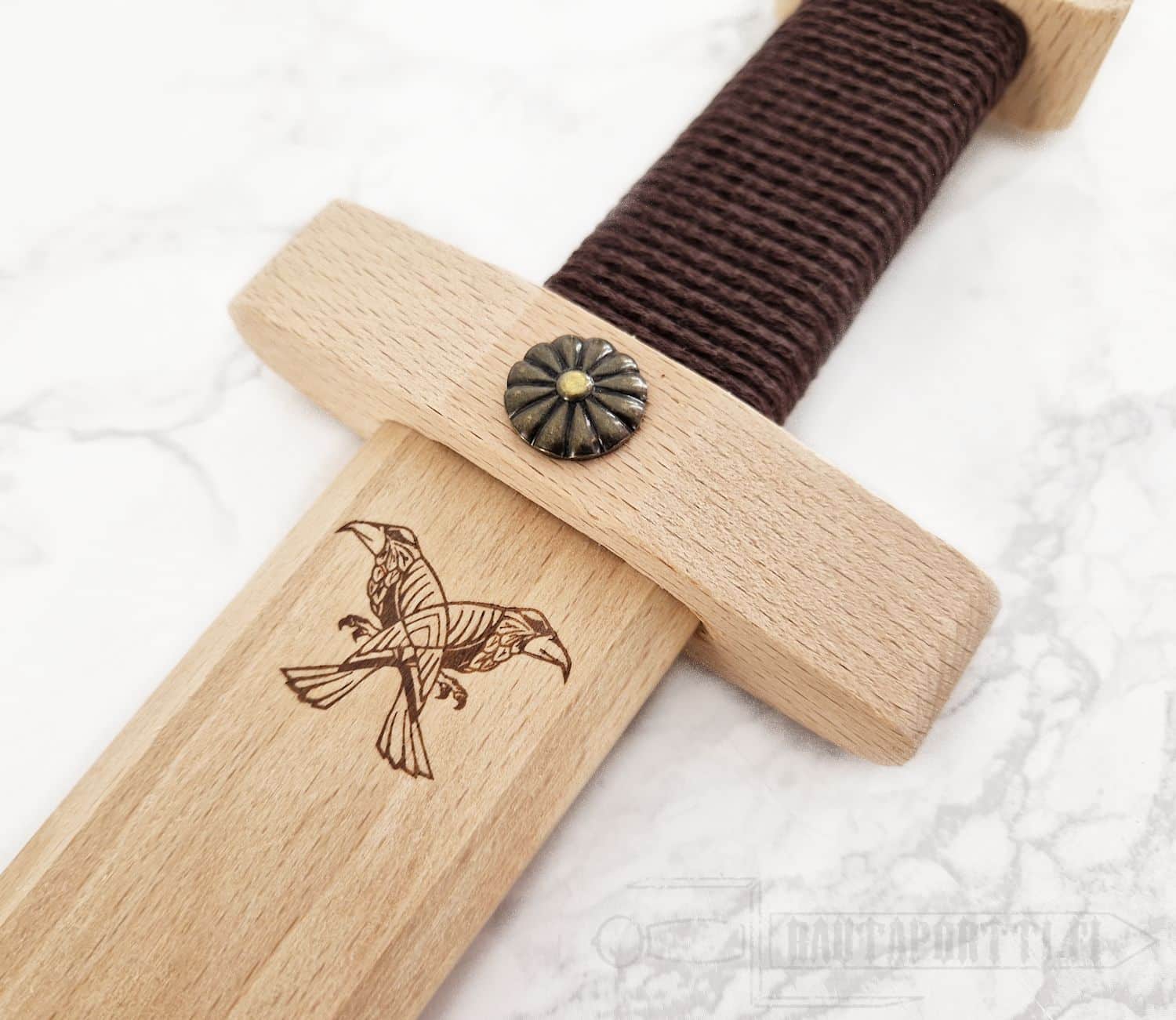 Wooden Viking Sword for Kids, with felt sheath and belt - Image 6