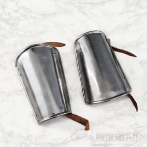 Wide Steel Vambraces with Padding