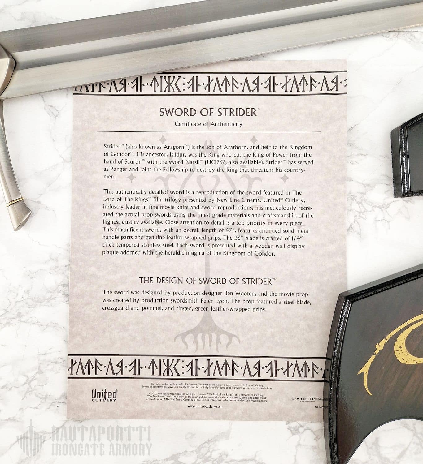 Lord of the Rings - Strider's Ranger Sword - Image 4