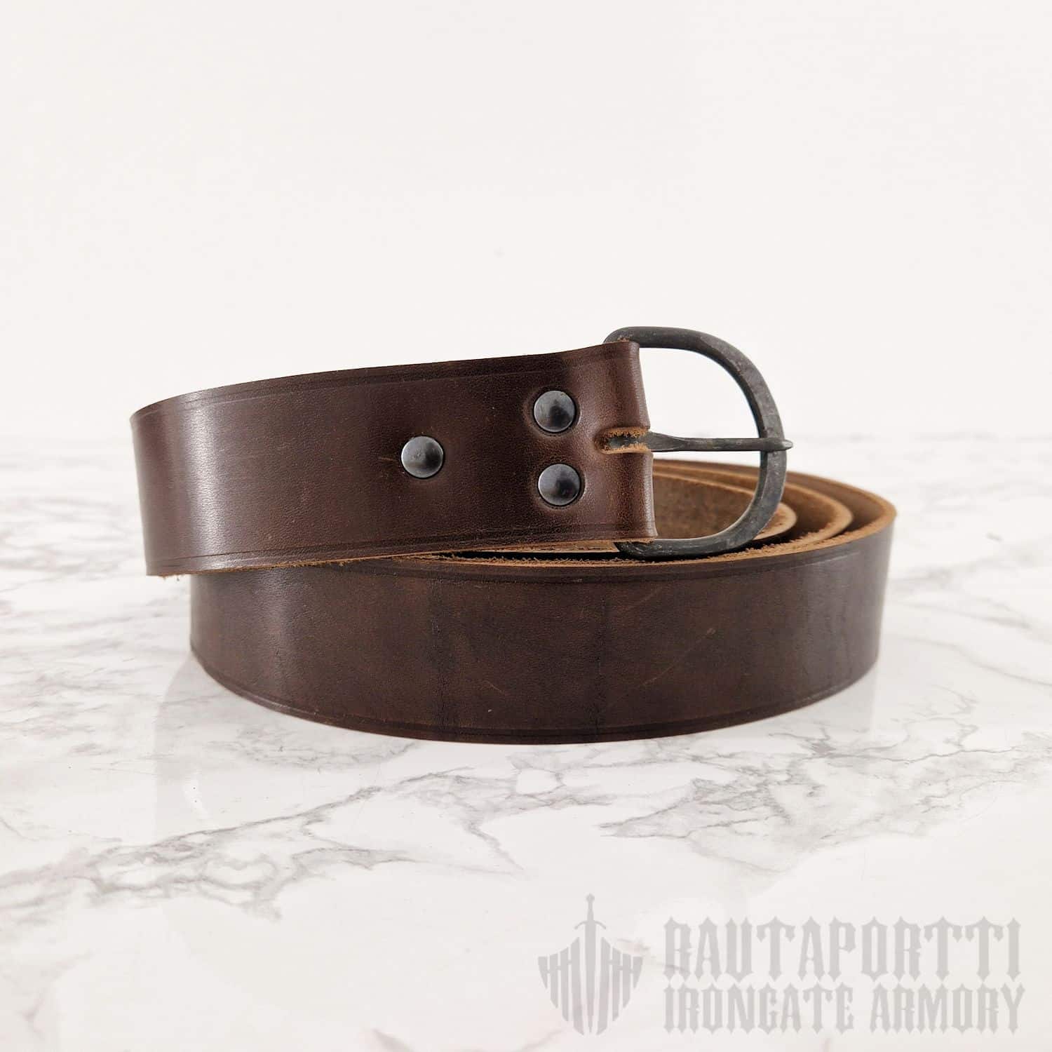 Leather Belt with forged Iron Buckle