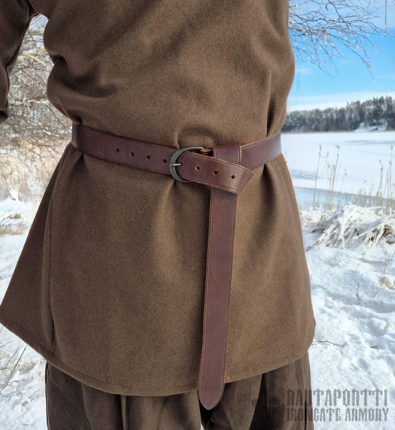 Leather Belt with forged Iron Buckle - Image 3