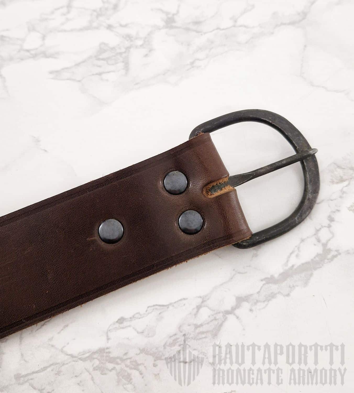 Leather Belt with forged Iron Buckle - Image 5