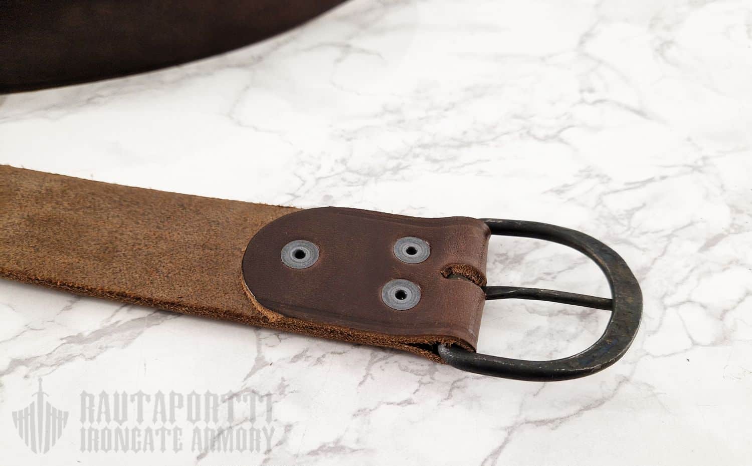 Leather Belt with forged Iron Buckle - Image 6