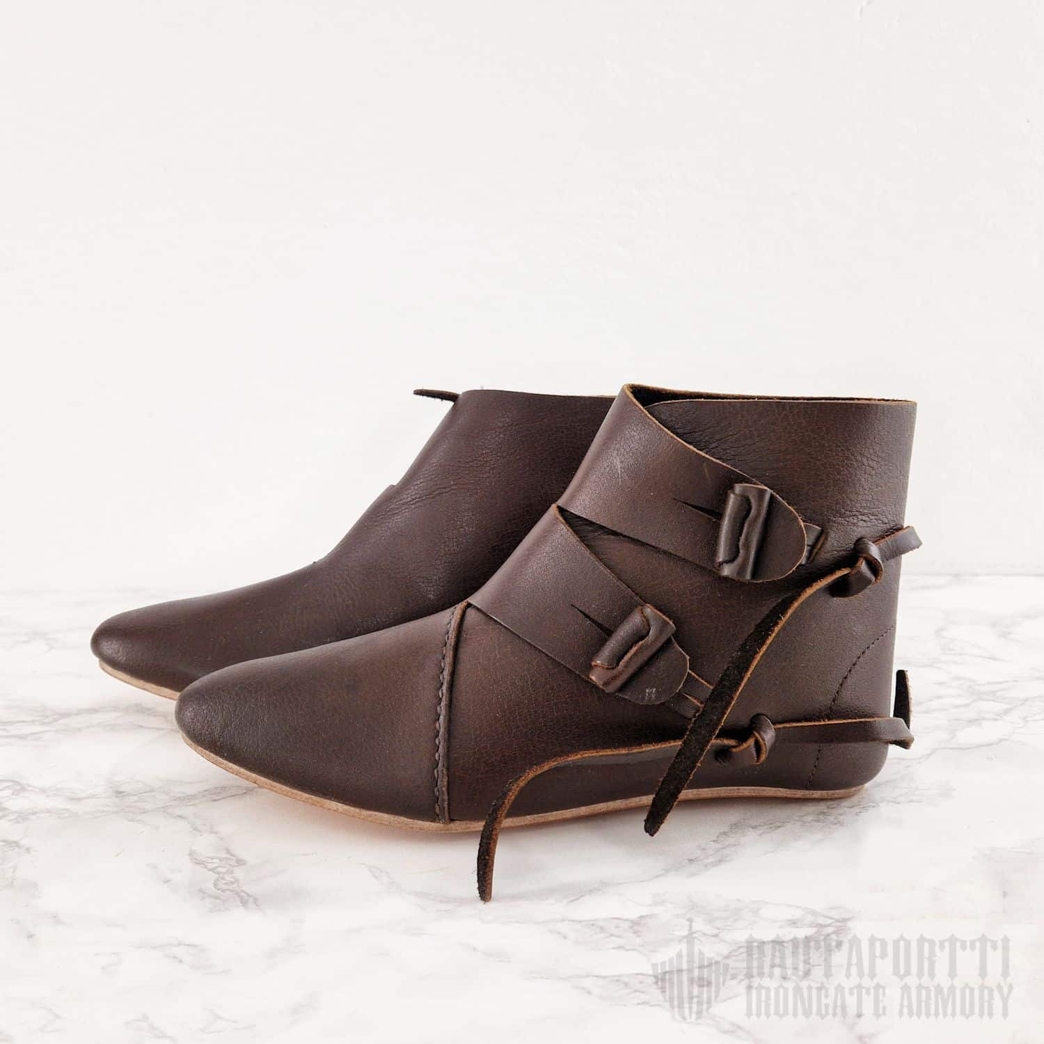 Early Medieval Jorvik Shoes with 2 Leather Buttons - Image 2