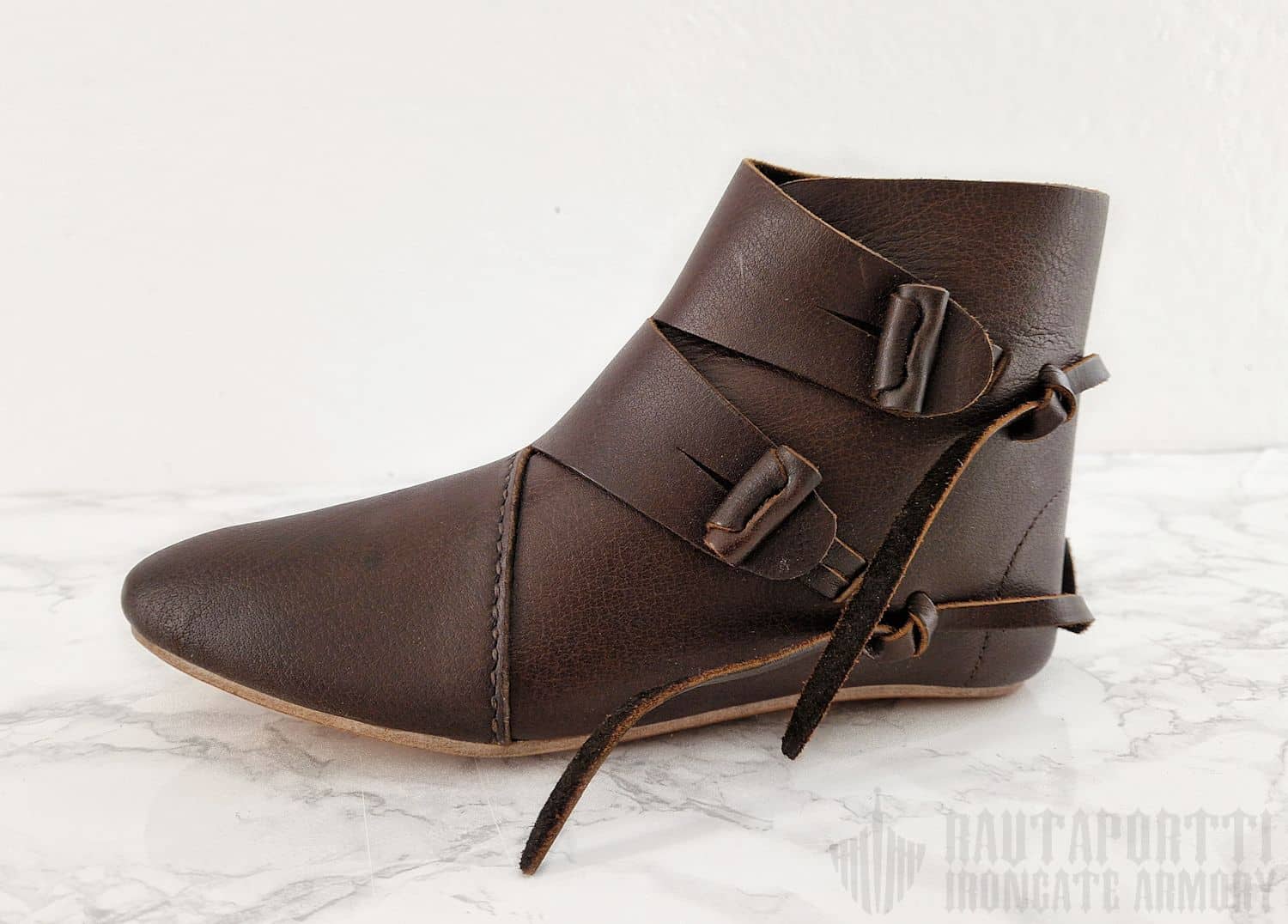 Early Medieval Jorvik Shoes with 2 Leather Buttons - Image 3