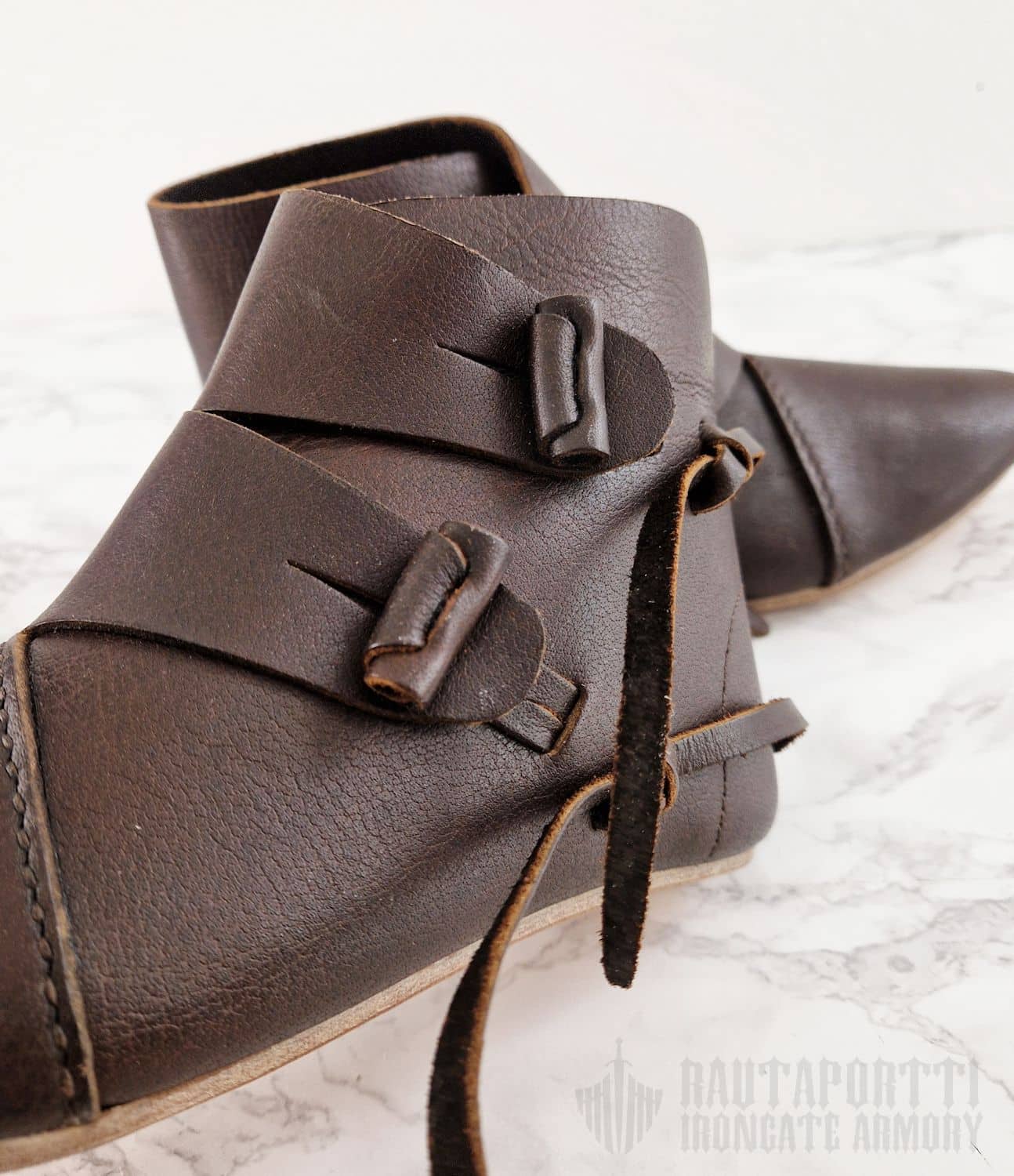 Early Medieval Jorvik Shoes with 2 Leather Buttons - Image 6