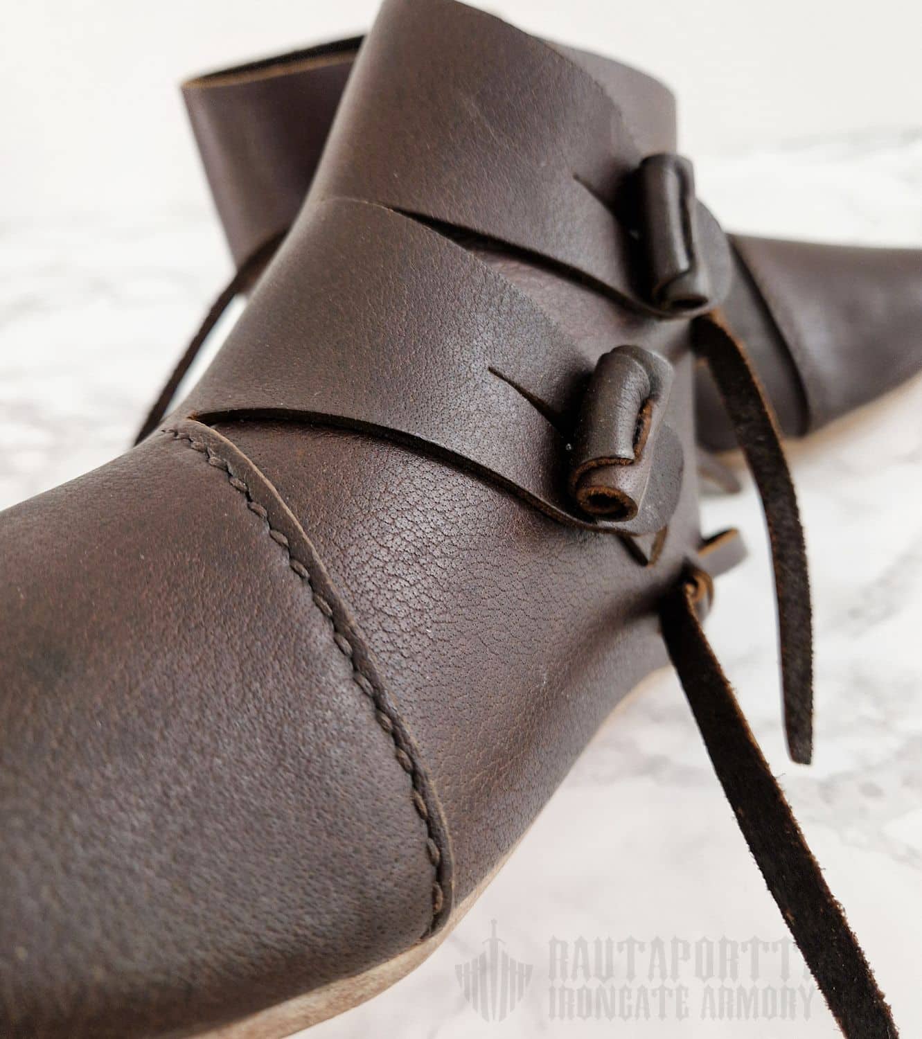 Early Medieval Jorvik Shoes with 2 Leather Buttons - Image 7