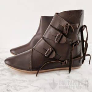 Jorvik Viking Shoes with 3 Leather Buttons