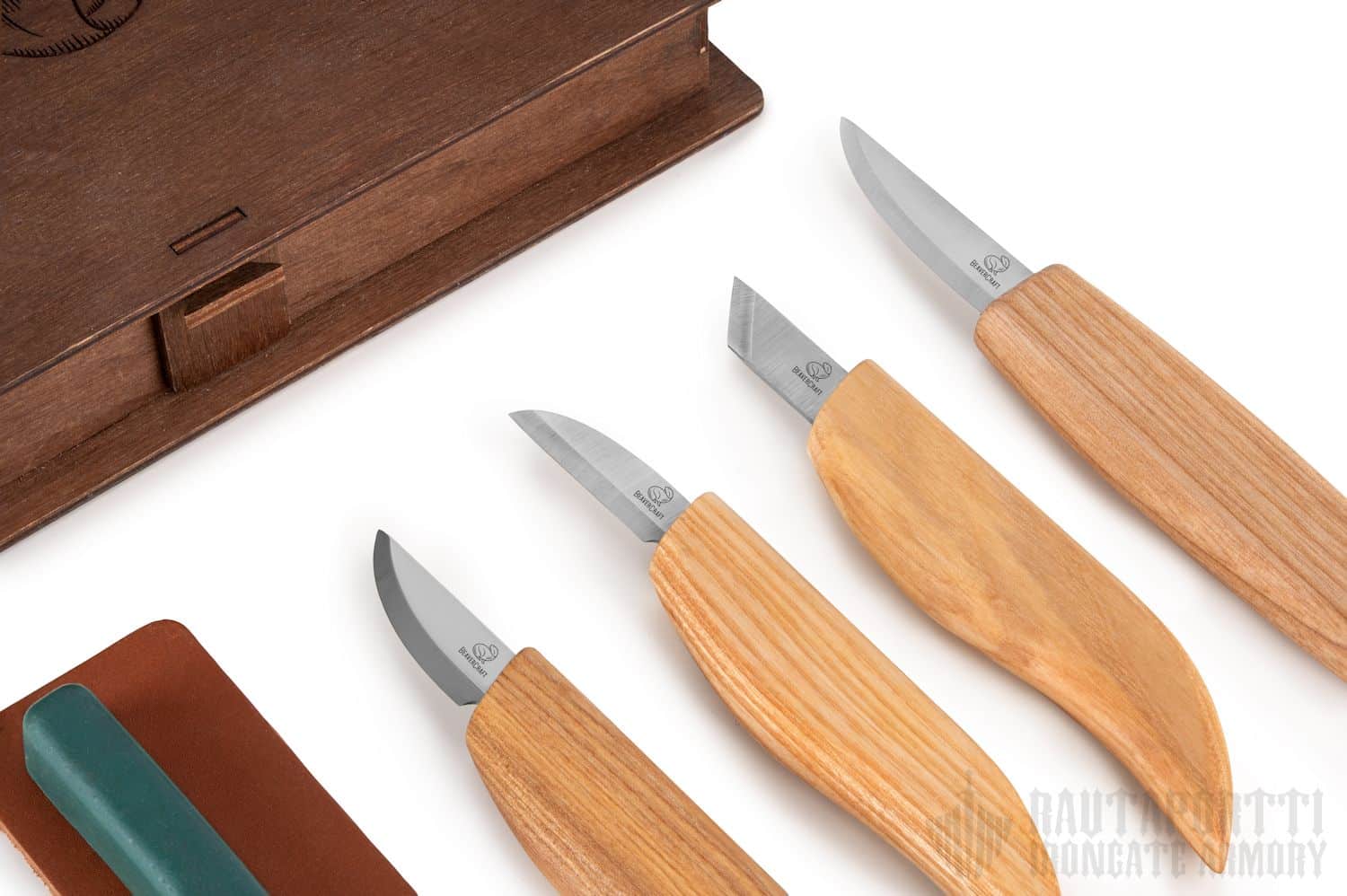 Woodcarving Starter Set - 4 Basic Knives in Book Case - Image 7