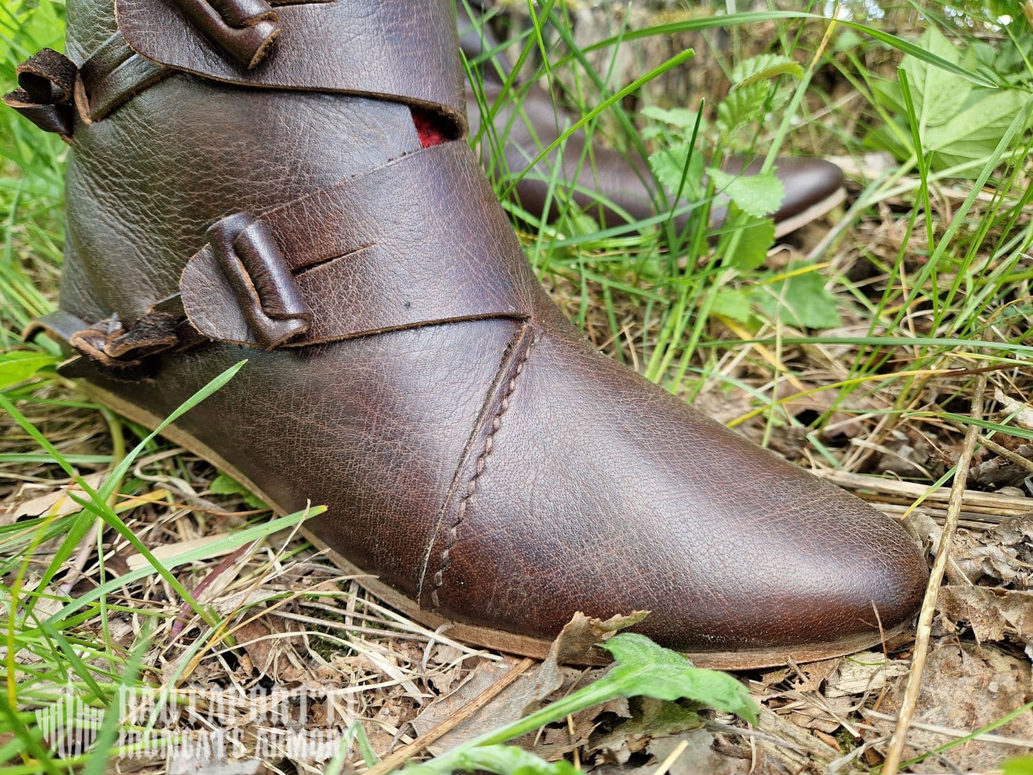 Jorvik Viking Shoes with 3 Leather Buttons - Image 5