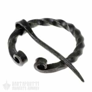 Twisted Horseshoe Brooch with Curled Ends