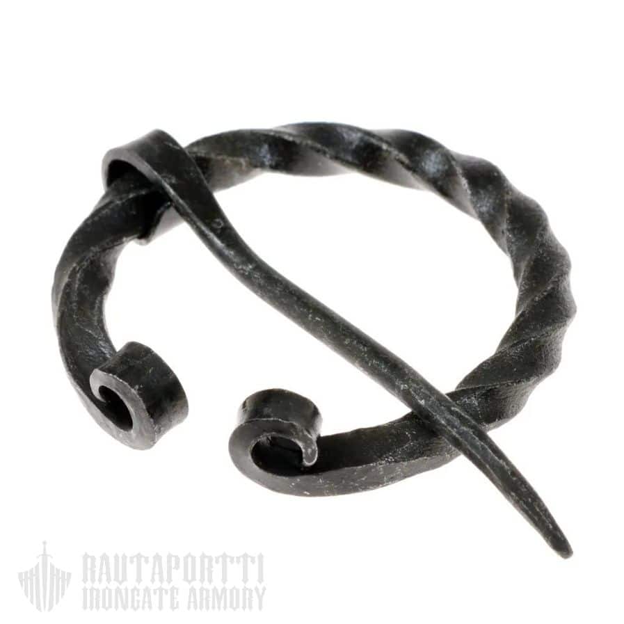 Twisted Horseshoe Brooch with Curled Ends